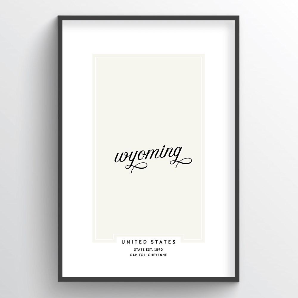 Wyoming Word Art - "Script"