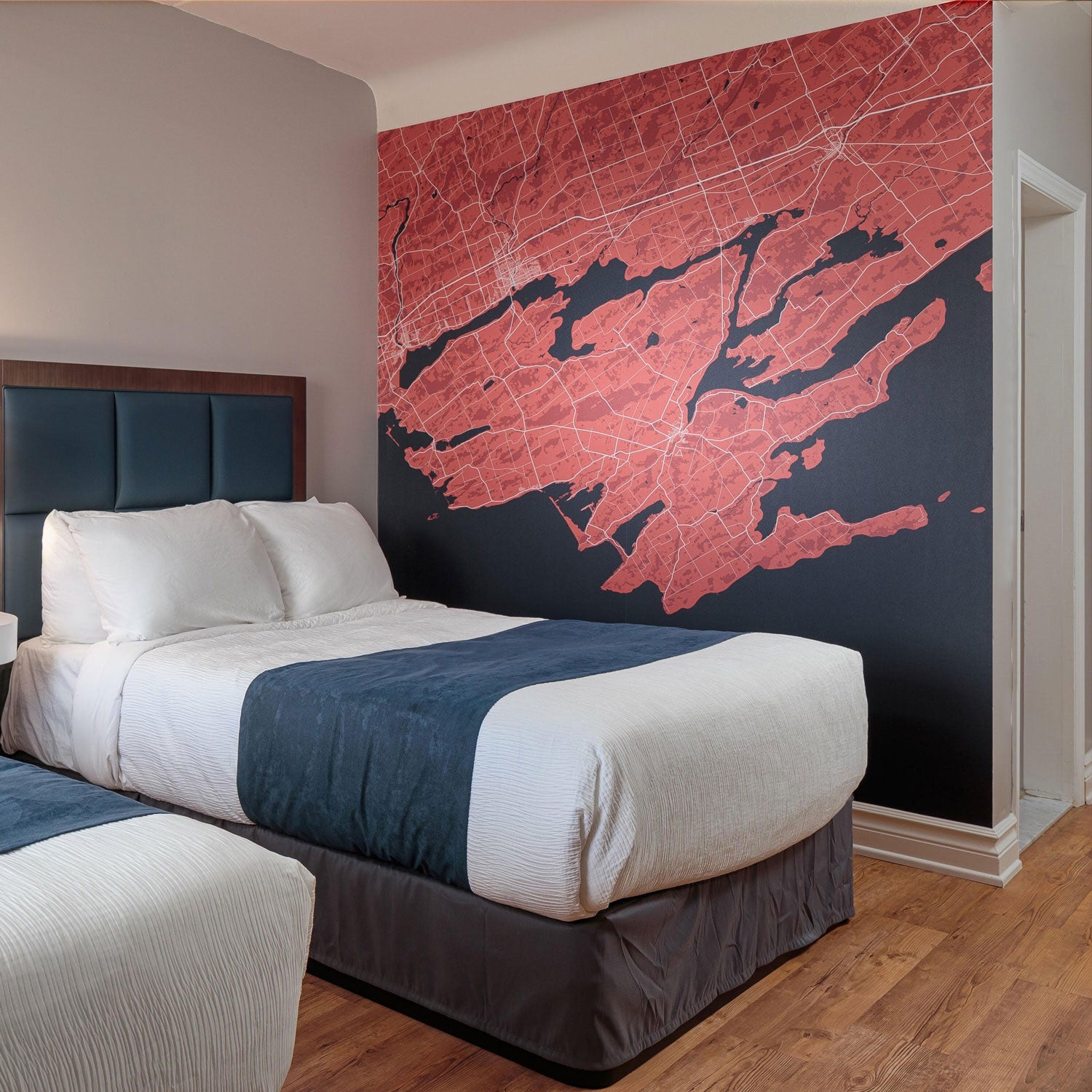 Personalizing Hotel Room Decor with Informative Custom City Map Prints and Wall Murals