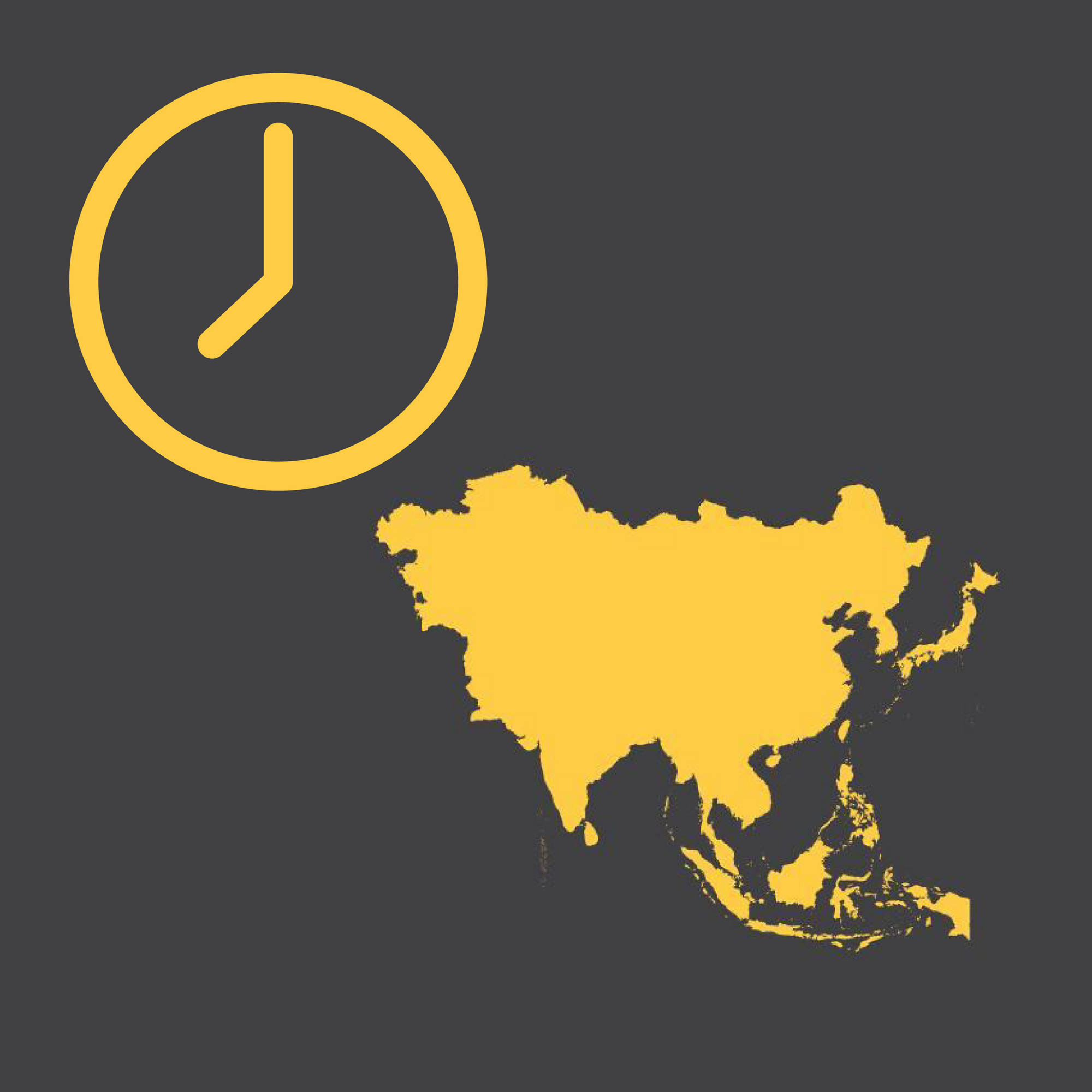 Asia Modern Wall Clocks - City Map Wall Clocks - Point Two Design