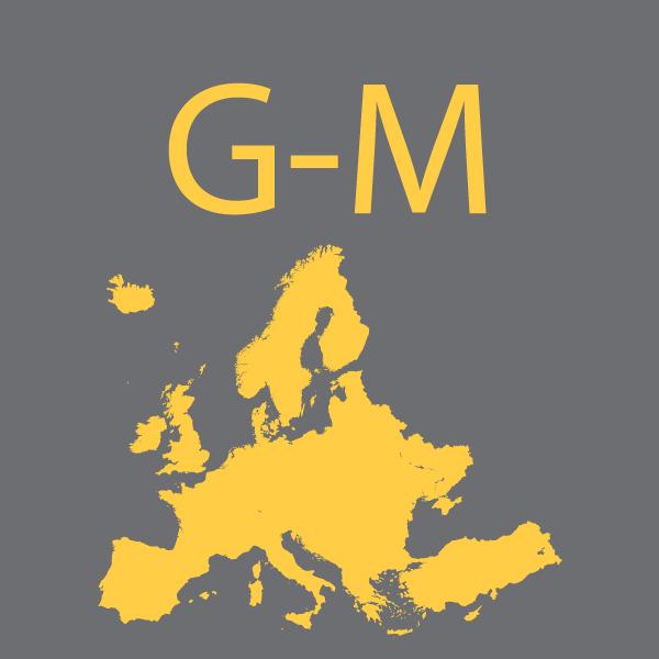 Europe (G-M) City Map Art - Custom City Map Prints - Point Two Design