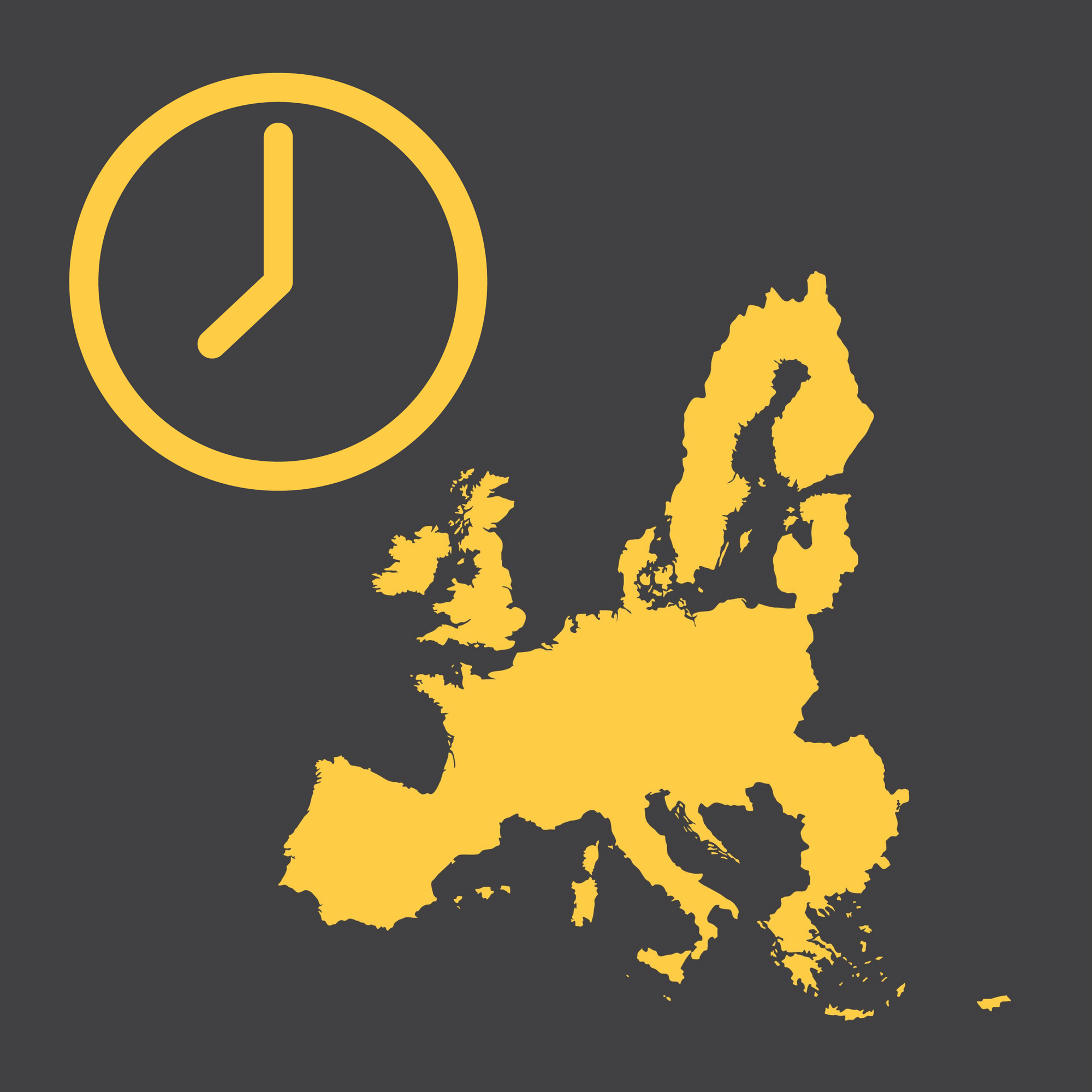 Europe Modern Wall Clocks - City Map Wall Clocks - Point Two Design
