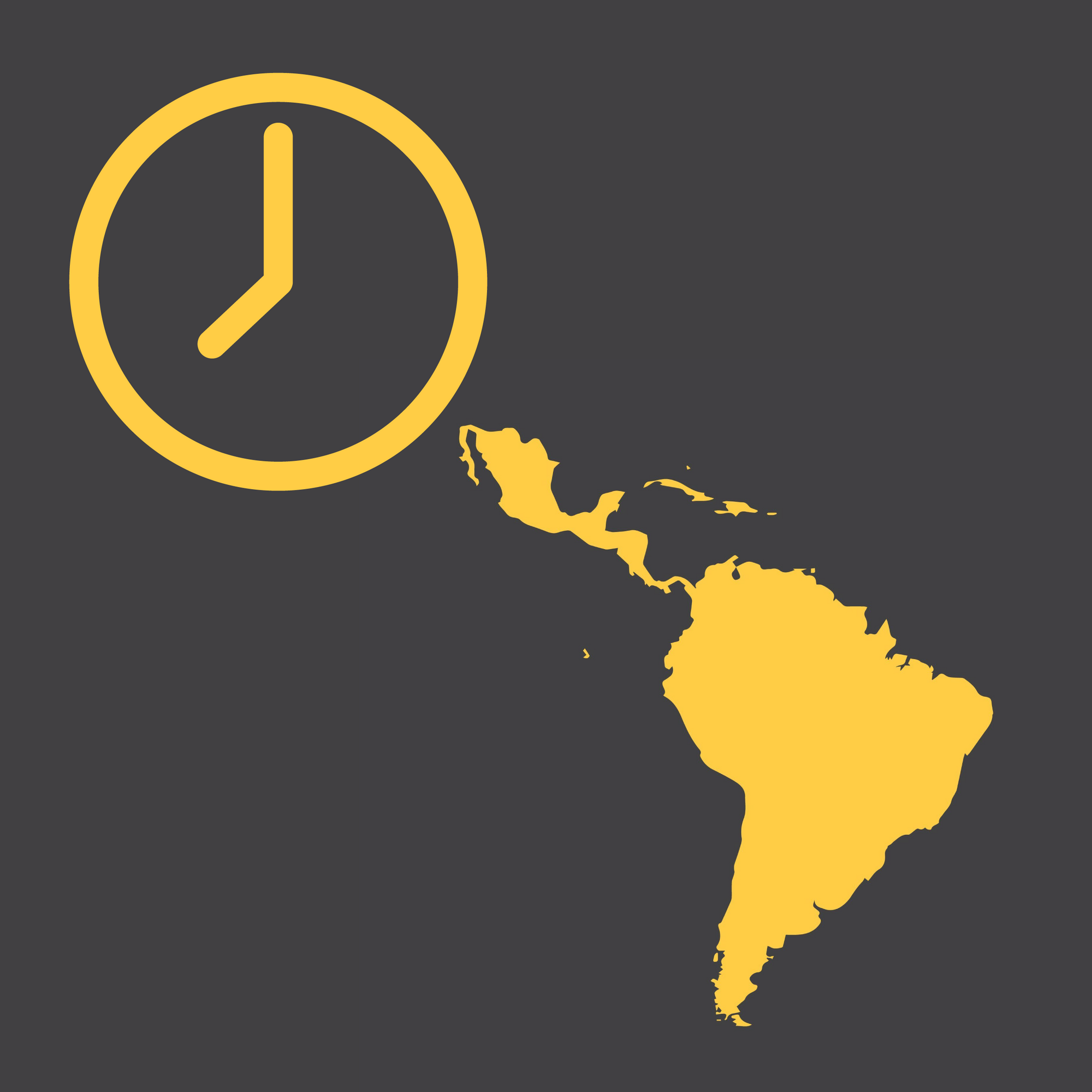 Latin America Modern Wall Clocks - City Map Wall Clocks - Point Two Design
