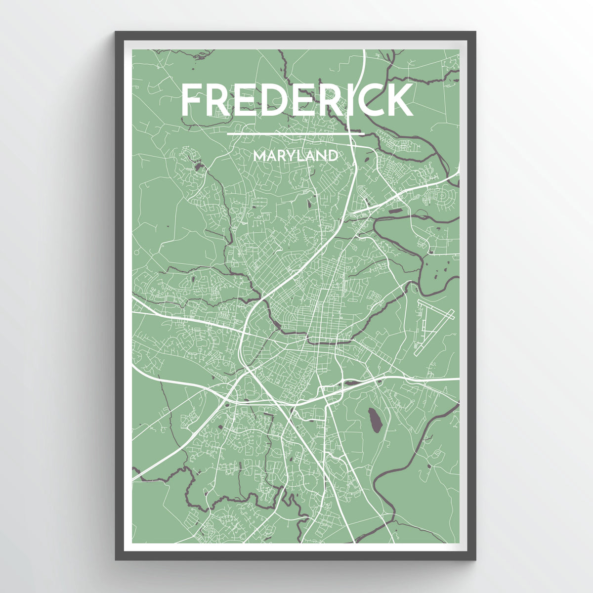 Frederick City Map Print