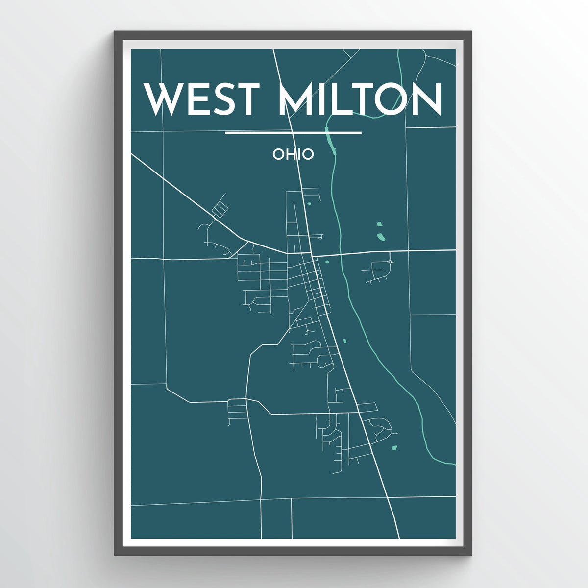 West Milton City Map Print