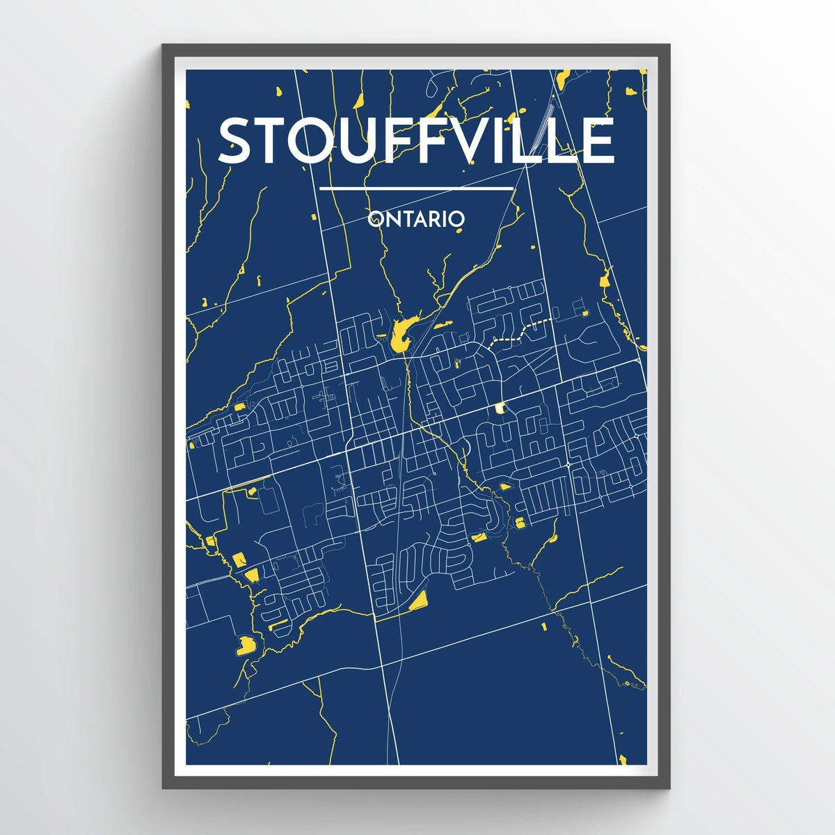 Stouffville City Map Print