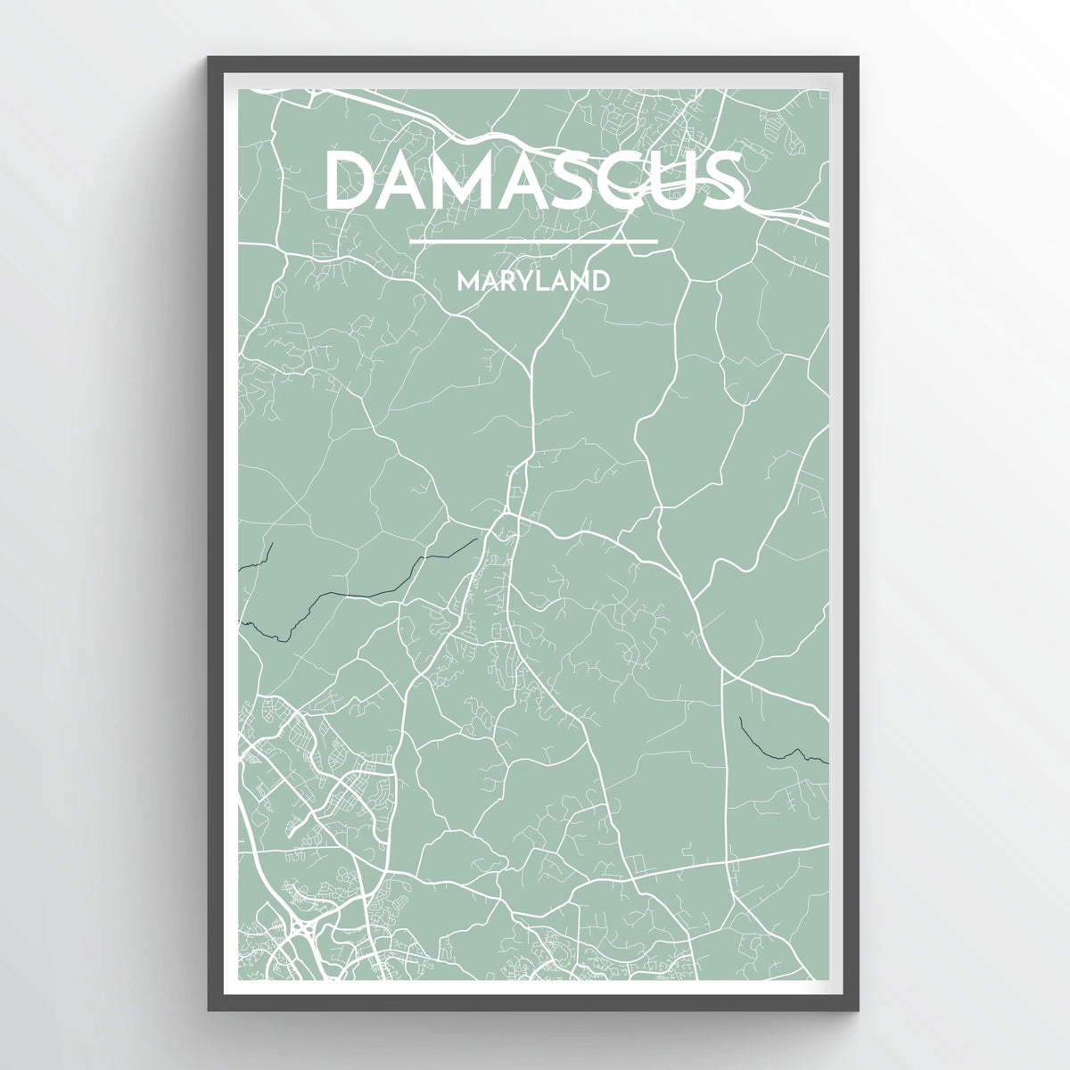 Damascus City Map Print