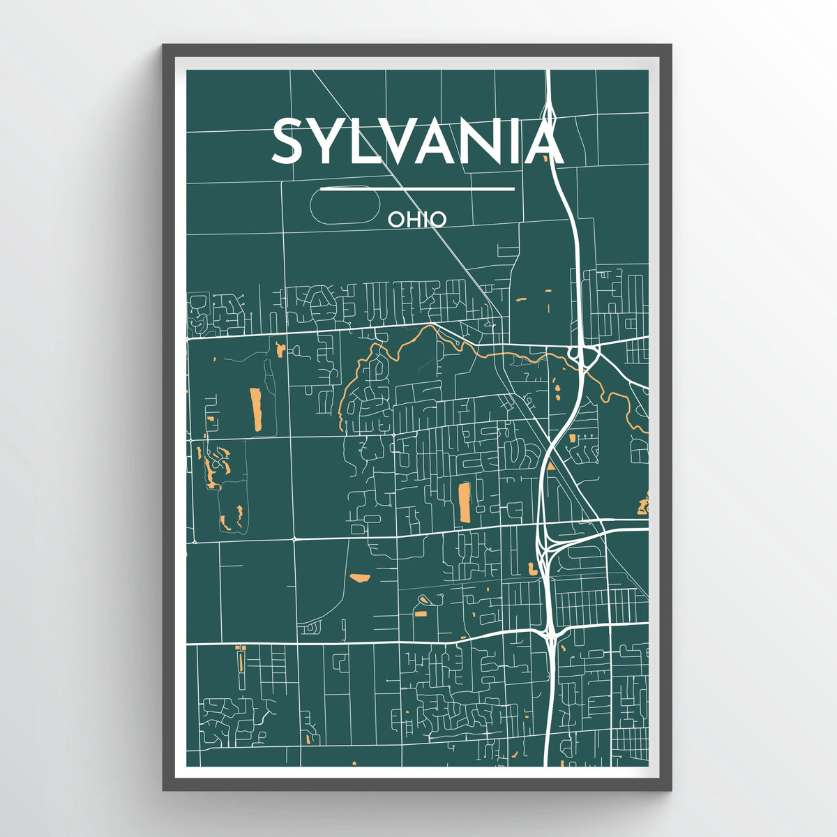 Sylvania City Map Print