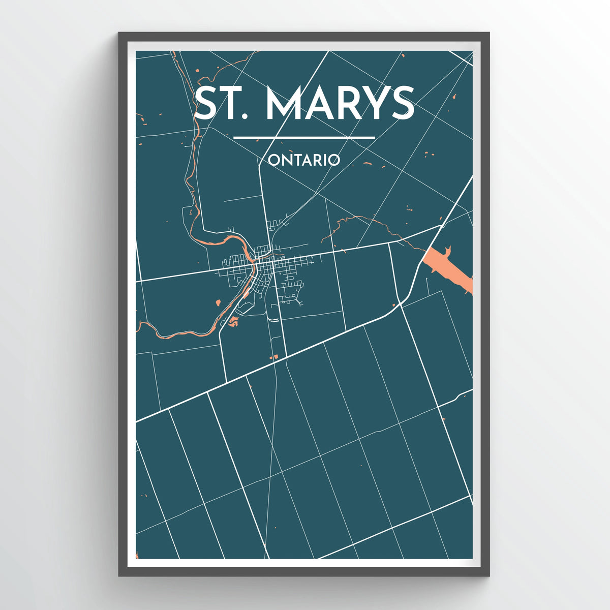 St Marys City Map Print