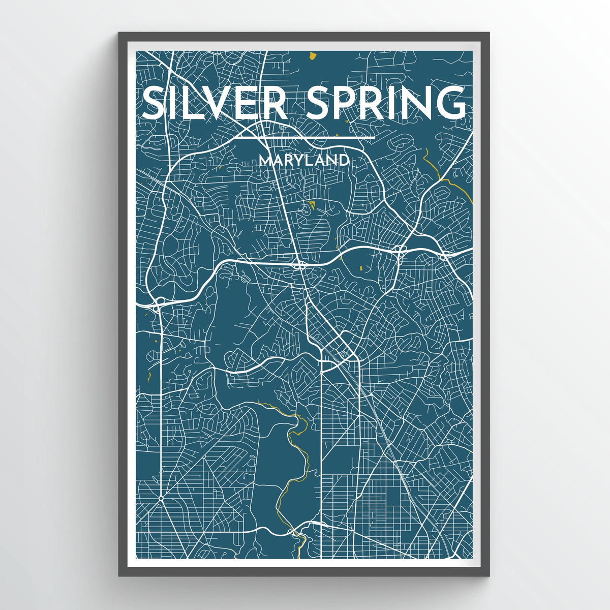 Silver Spring City Map Print