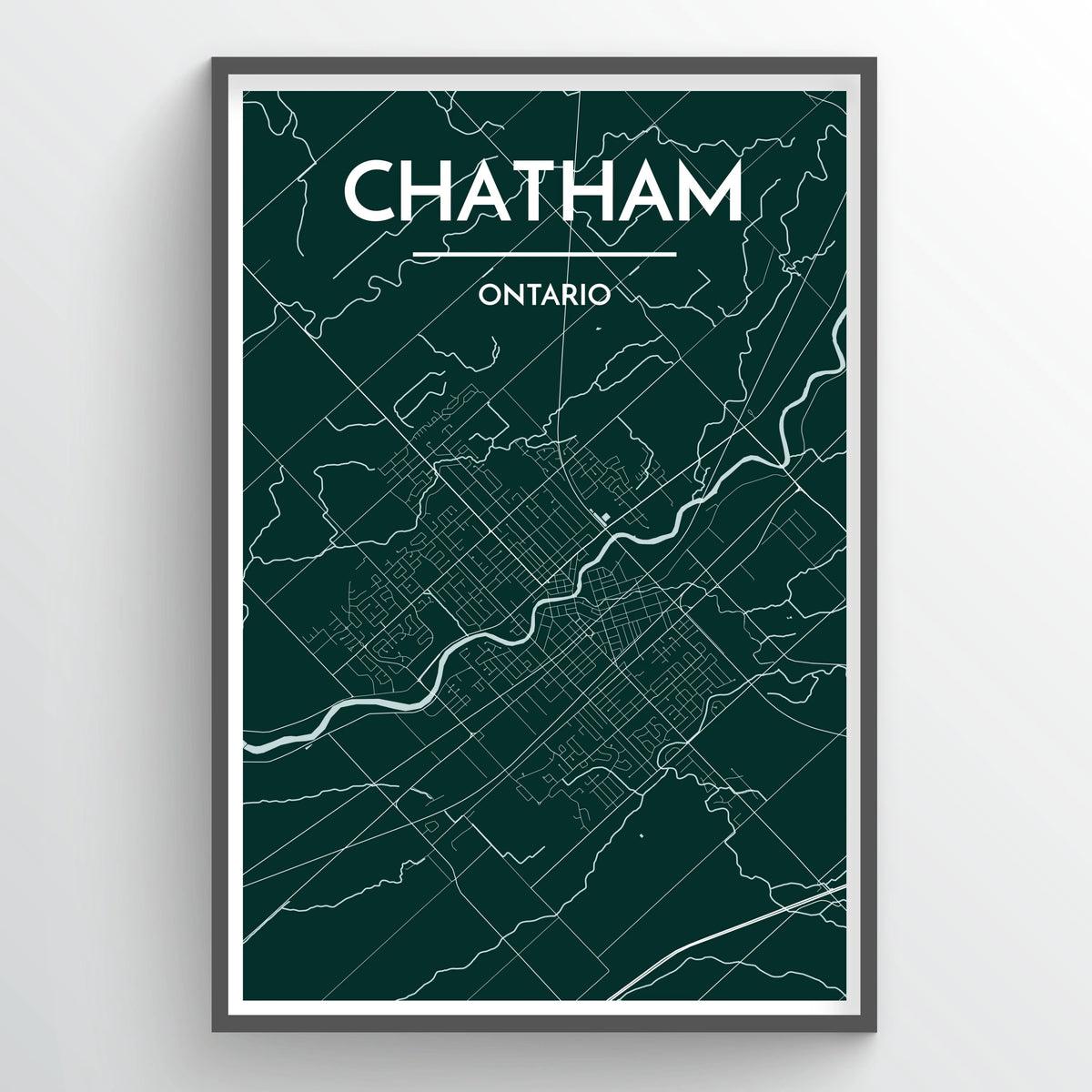 Chatham City Map Print