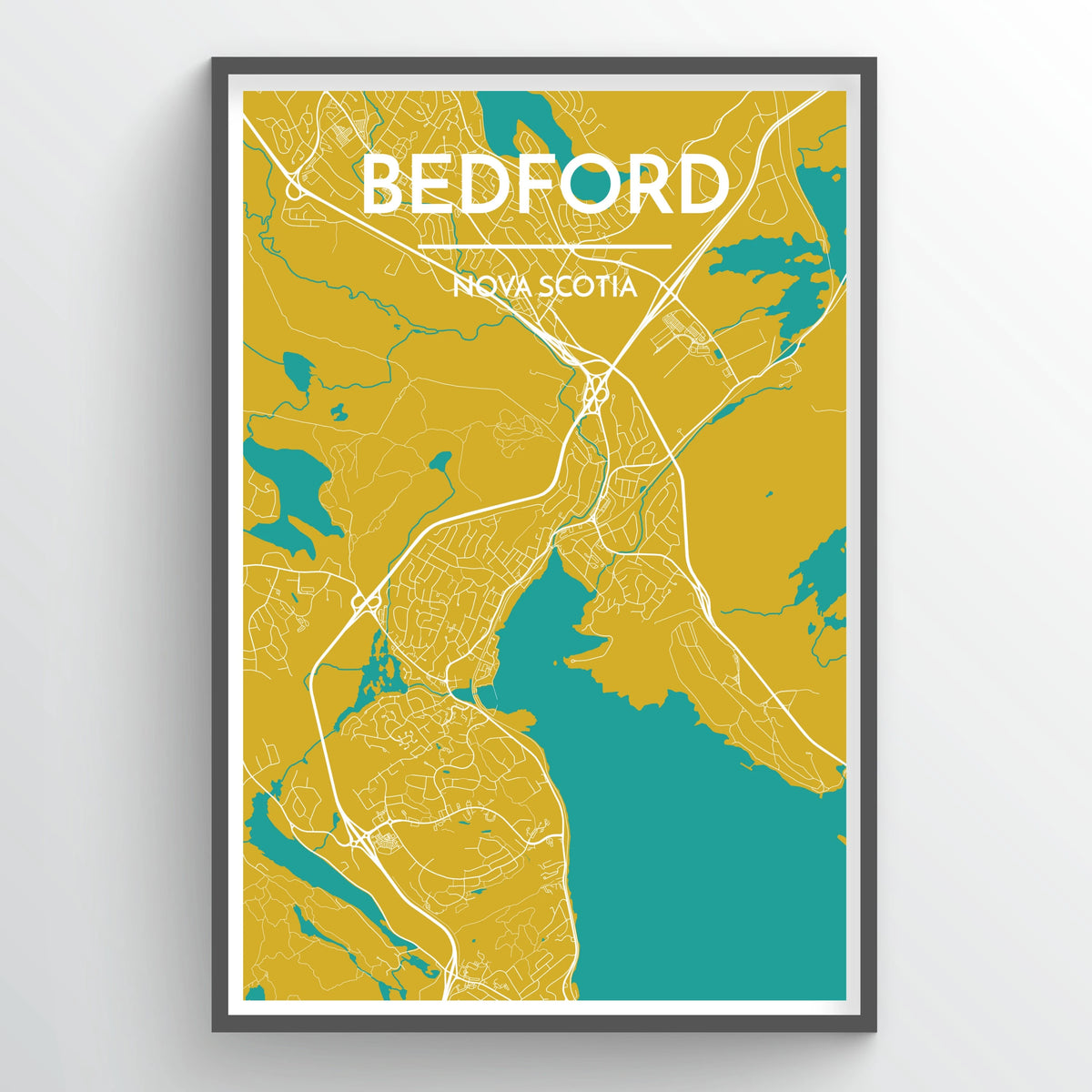 Bedford City Map Print