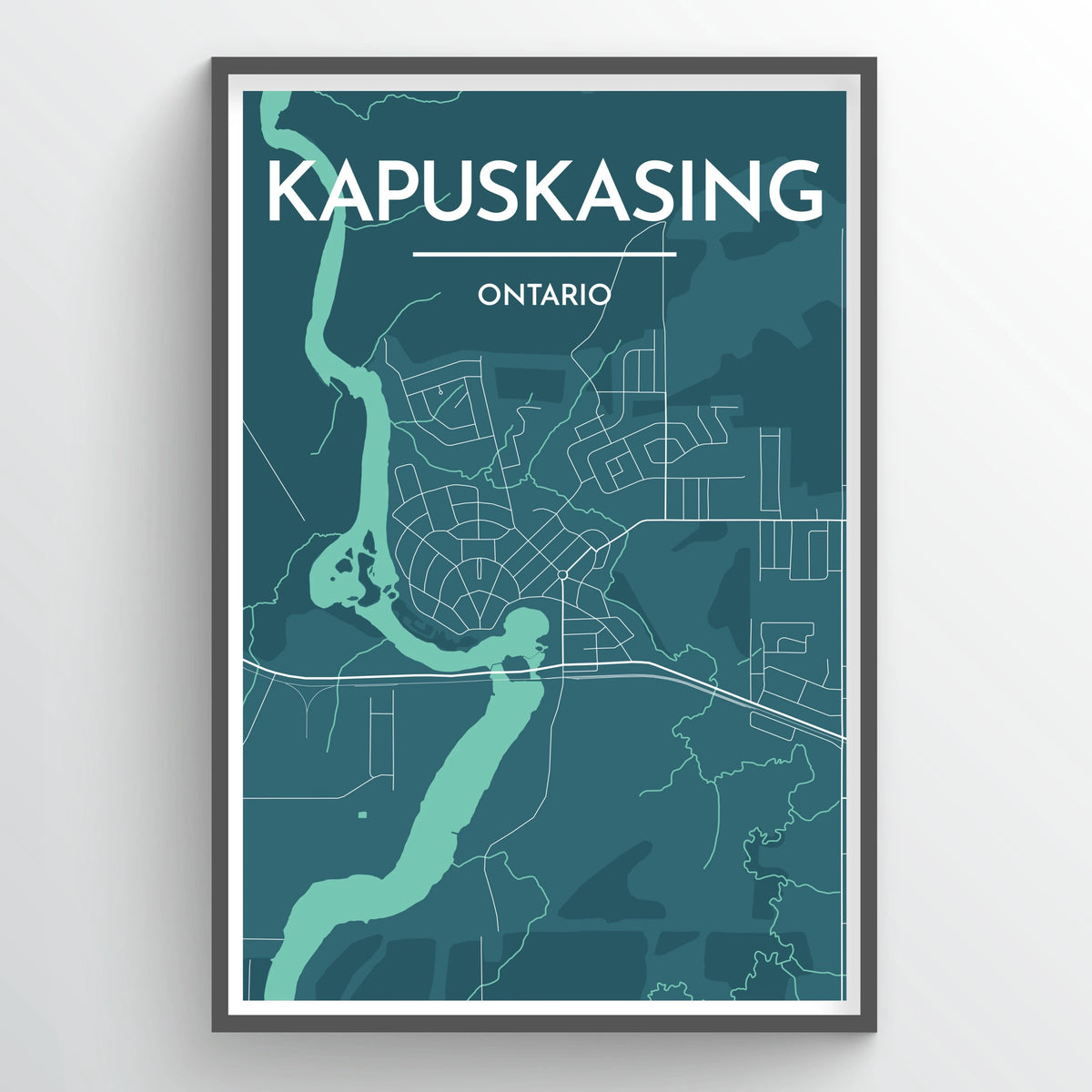 Kapuskasing City Map Print