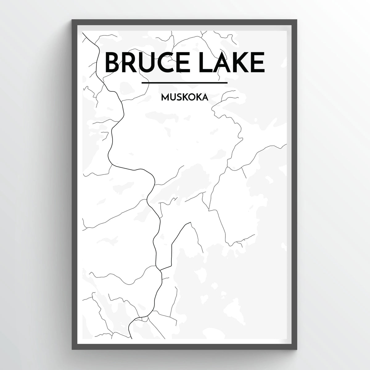 Bruce Lake City Map Print