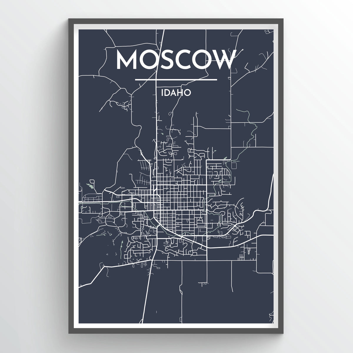 Moscow City Map Print