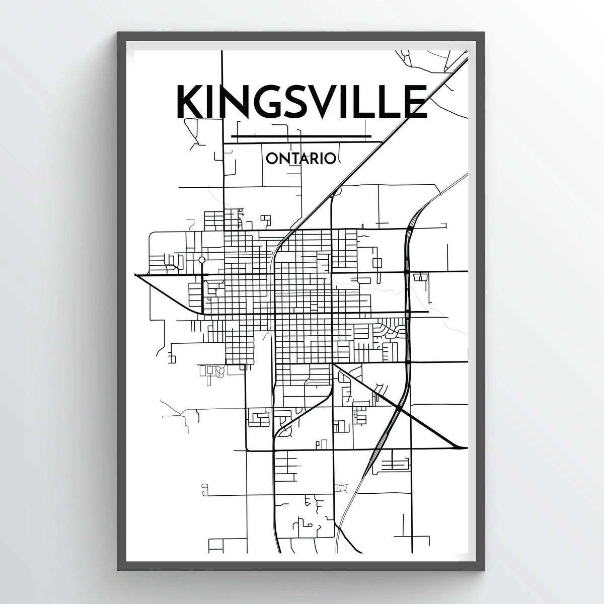 Kingsville City Map Print