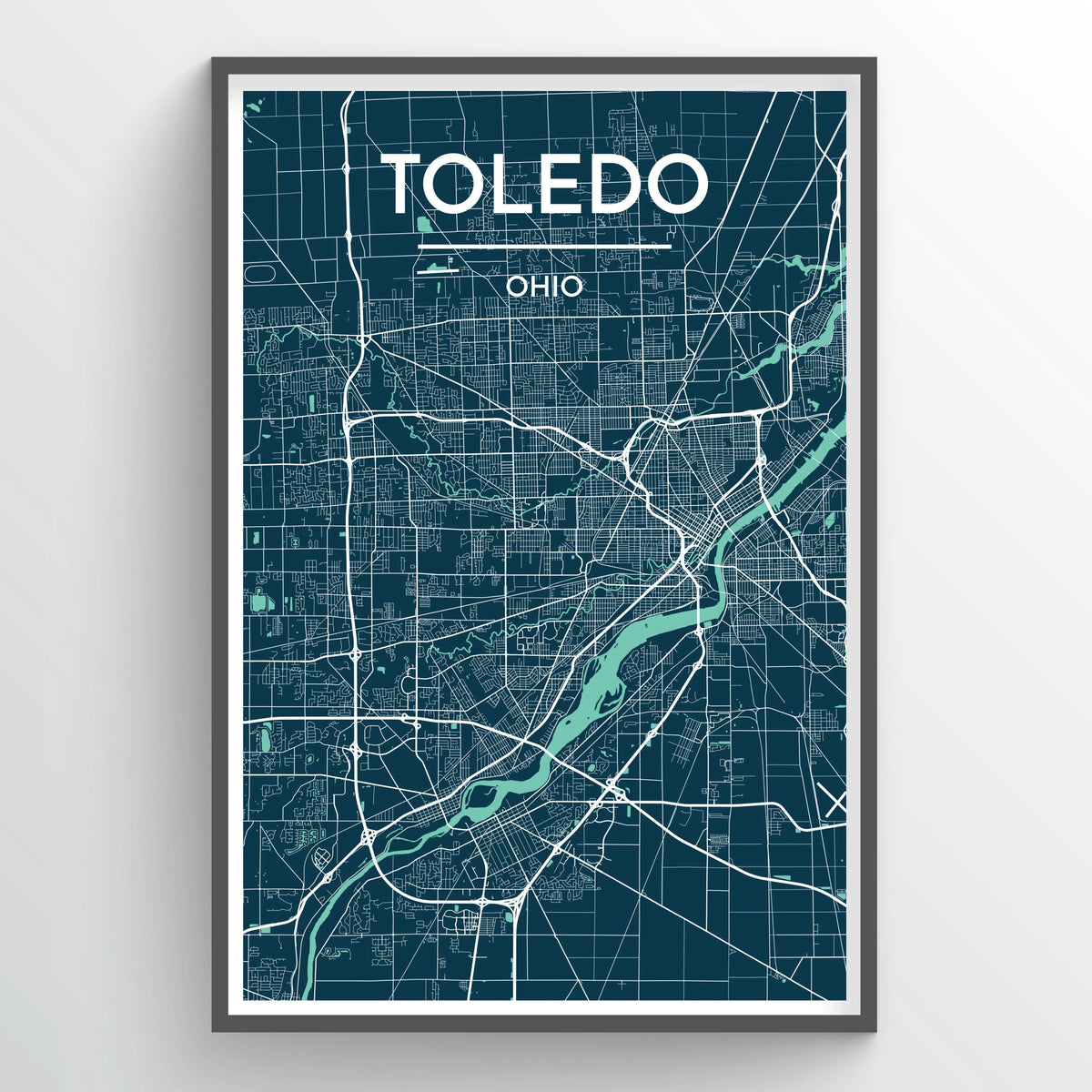 Toledo City Map Print