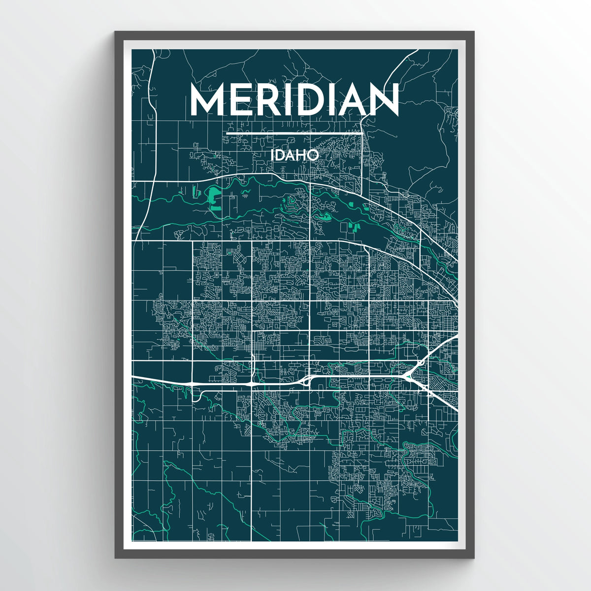 Meridian City Map Print