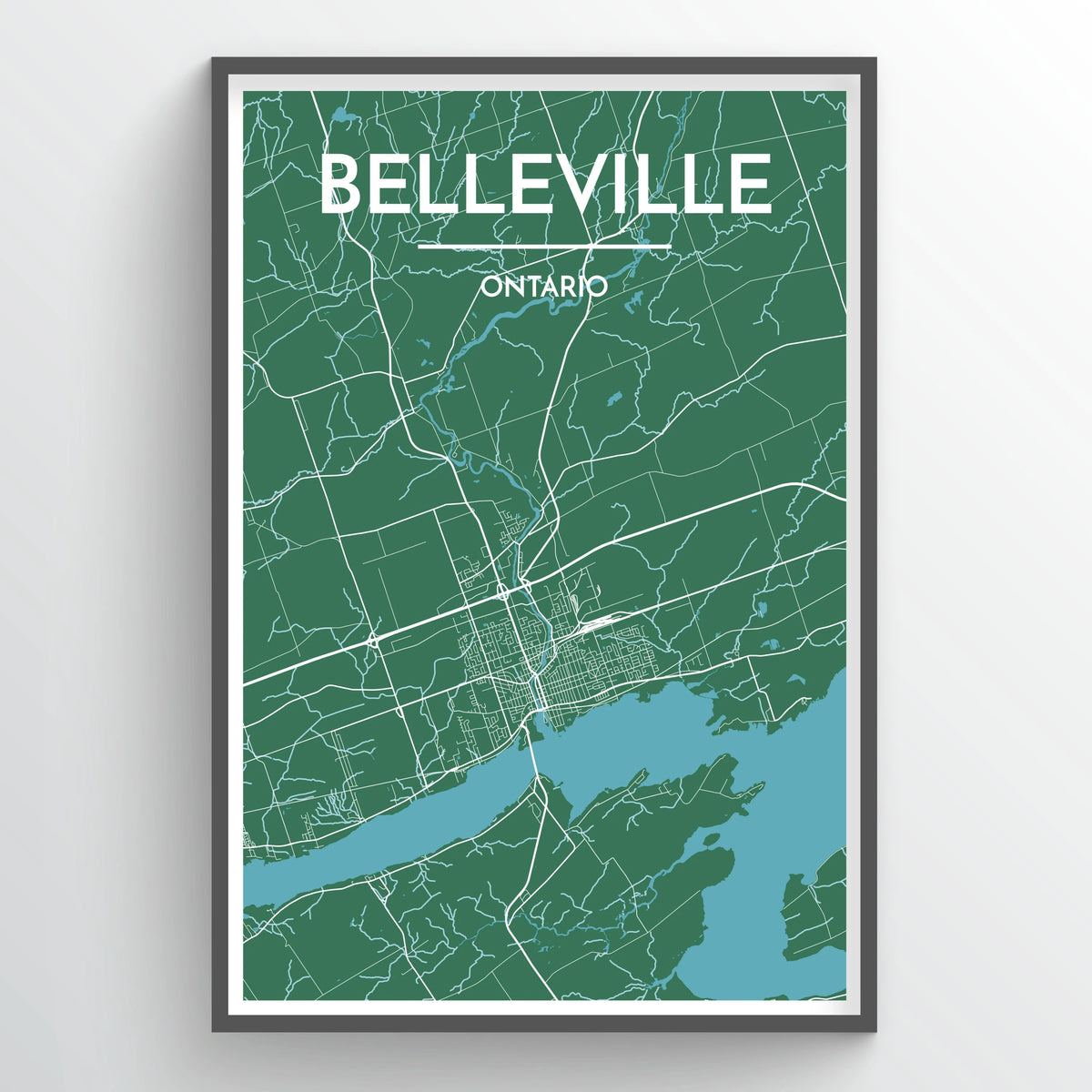 Belleville City Map Print