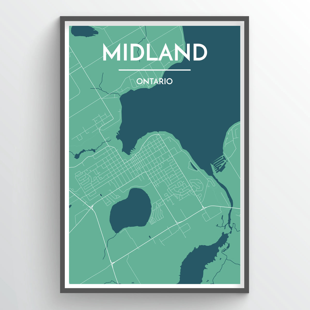 Midland City Map Print