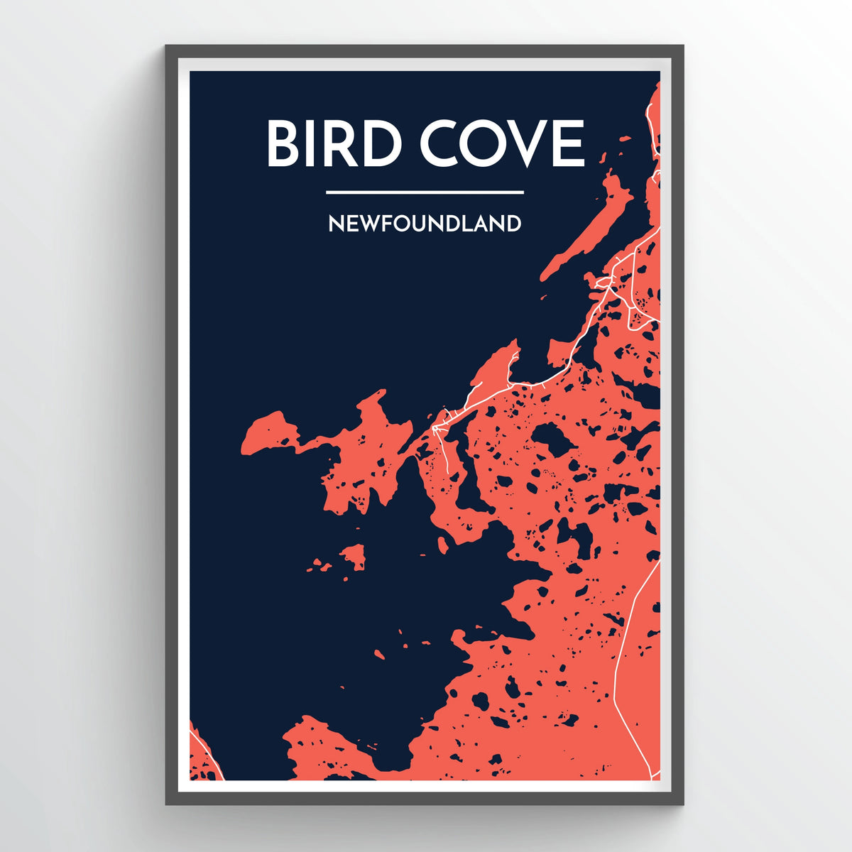 Bird Cove City Map Print