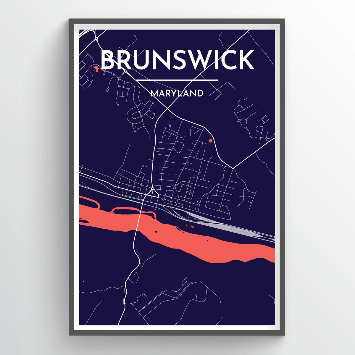 Brunswick City Map Print