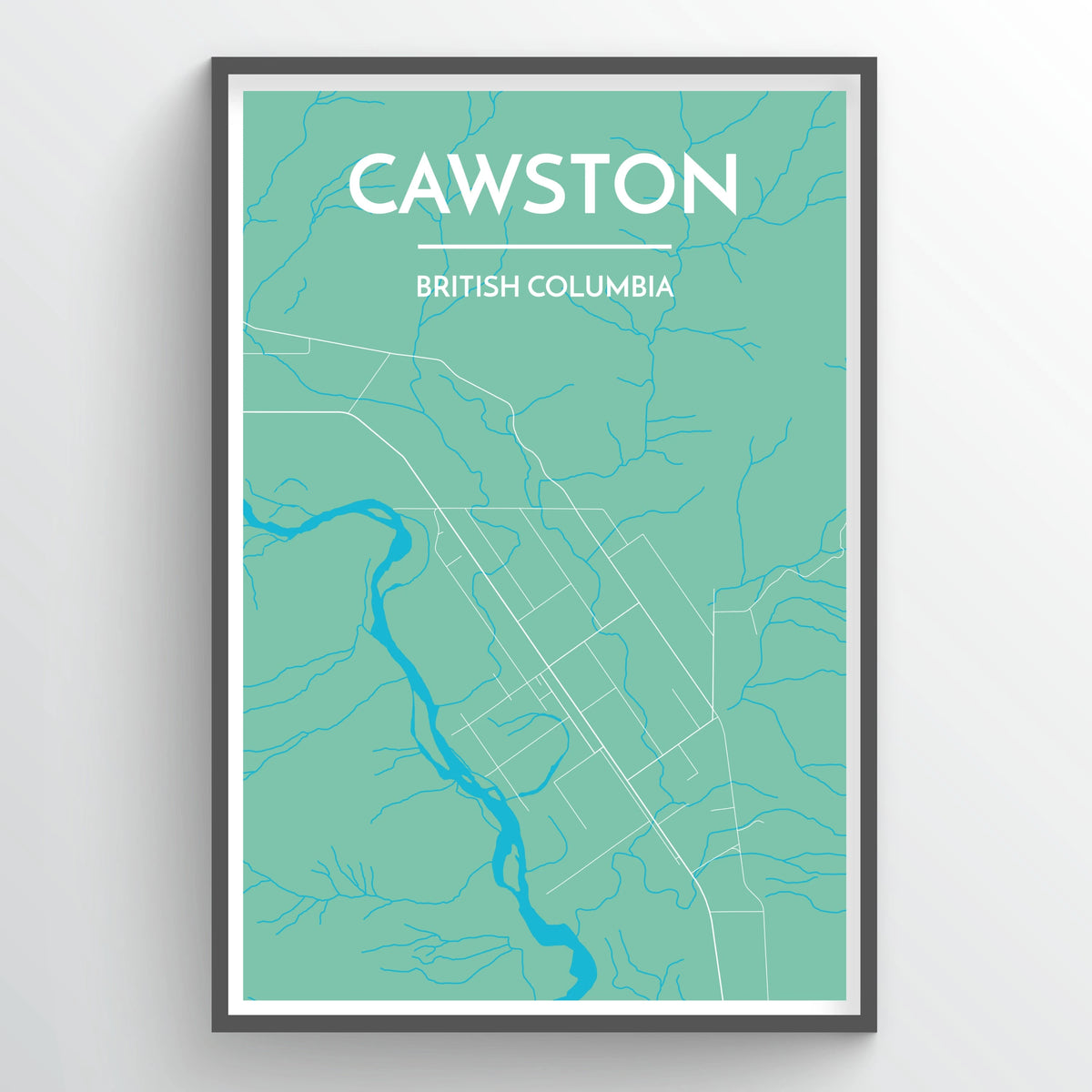 Cawston City Map Print