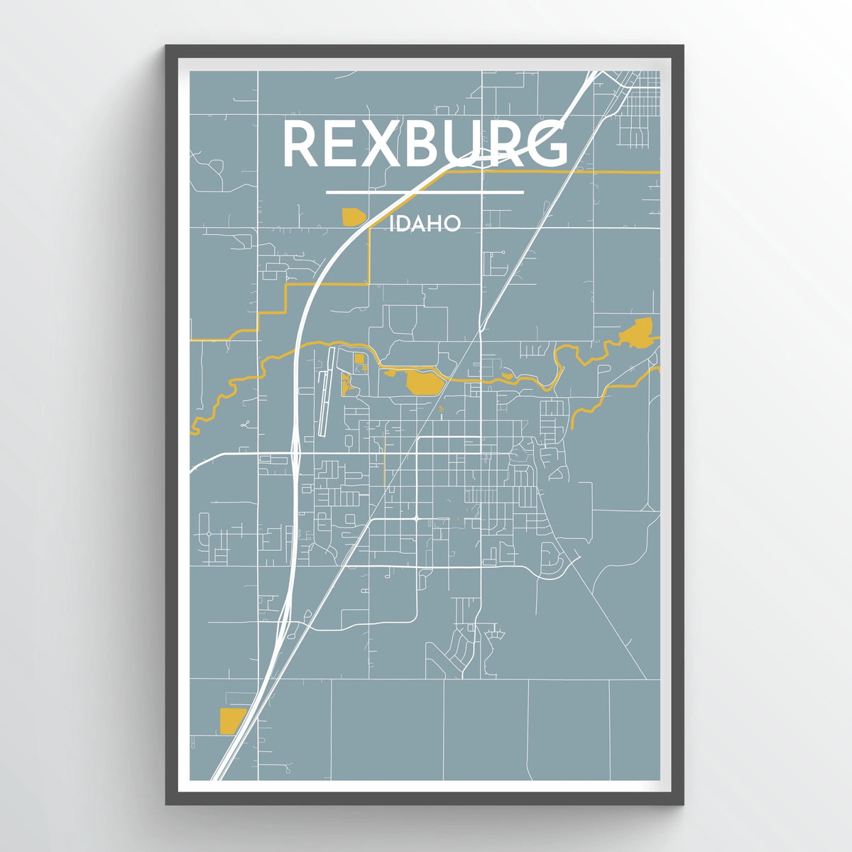 Rexburg City Map Print