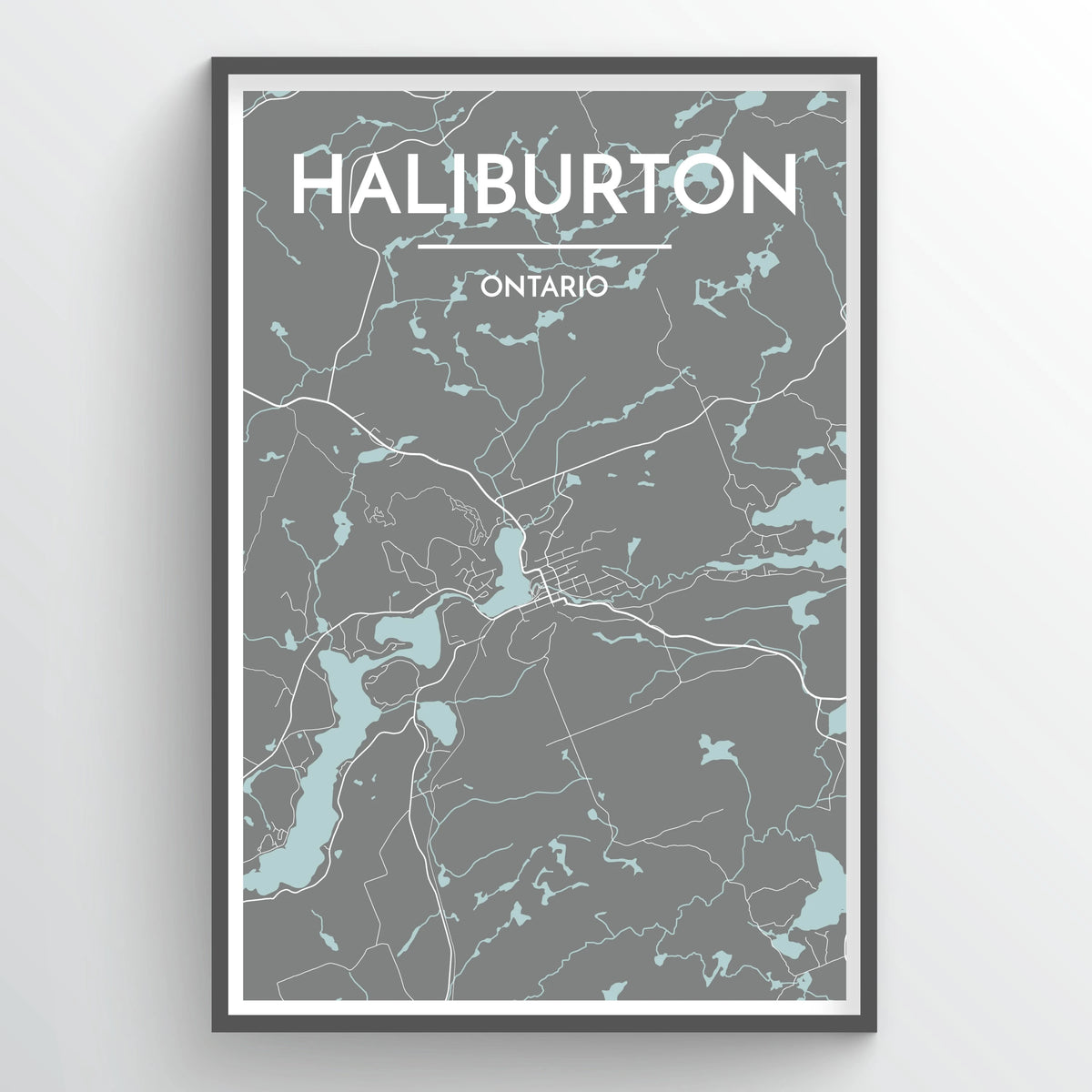 Haliburton City Map Print