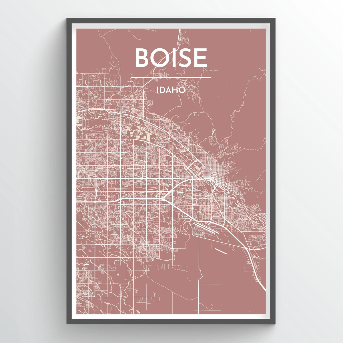 Boise City Map Print