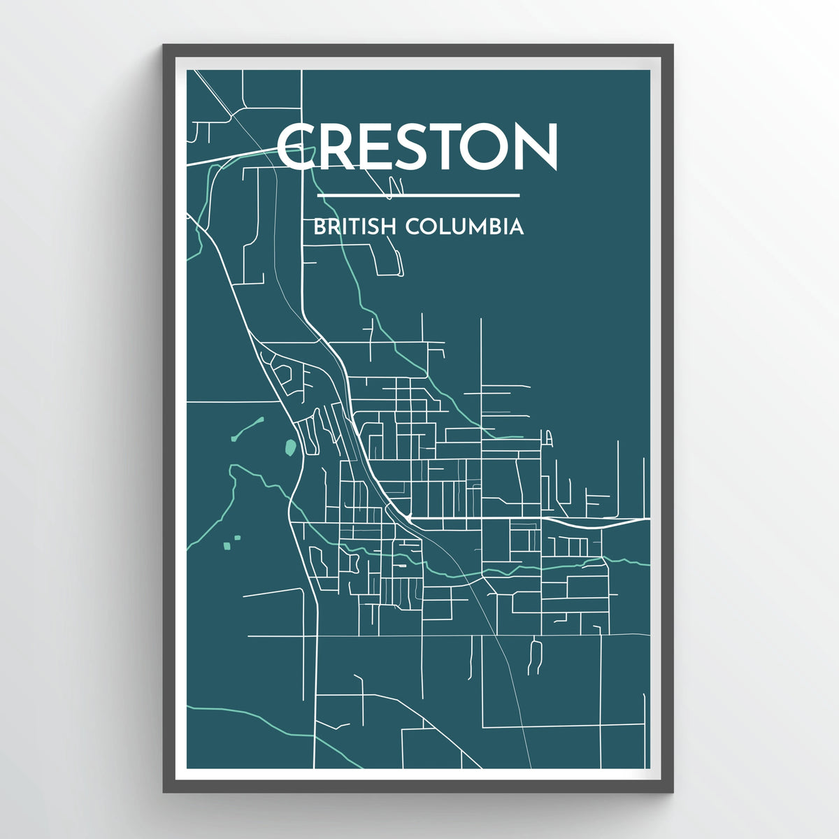 Creston City Map Print