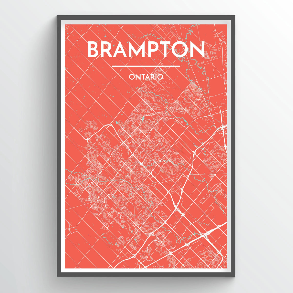 Brampton City Map Print