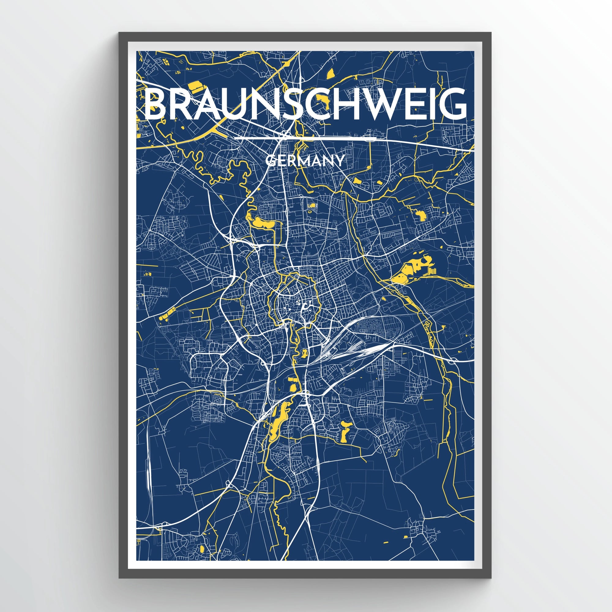 Braunschweig City Map Print