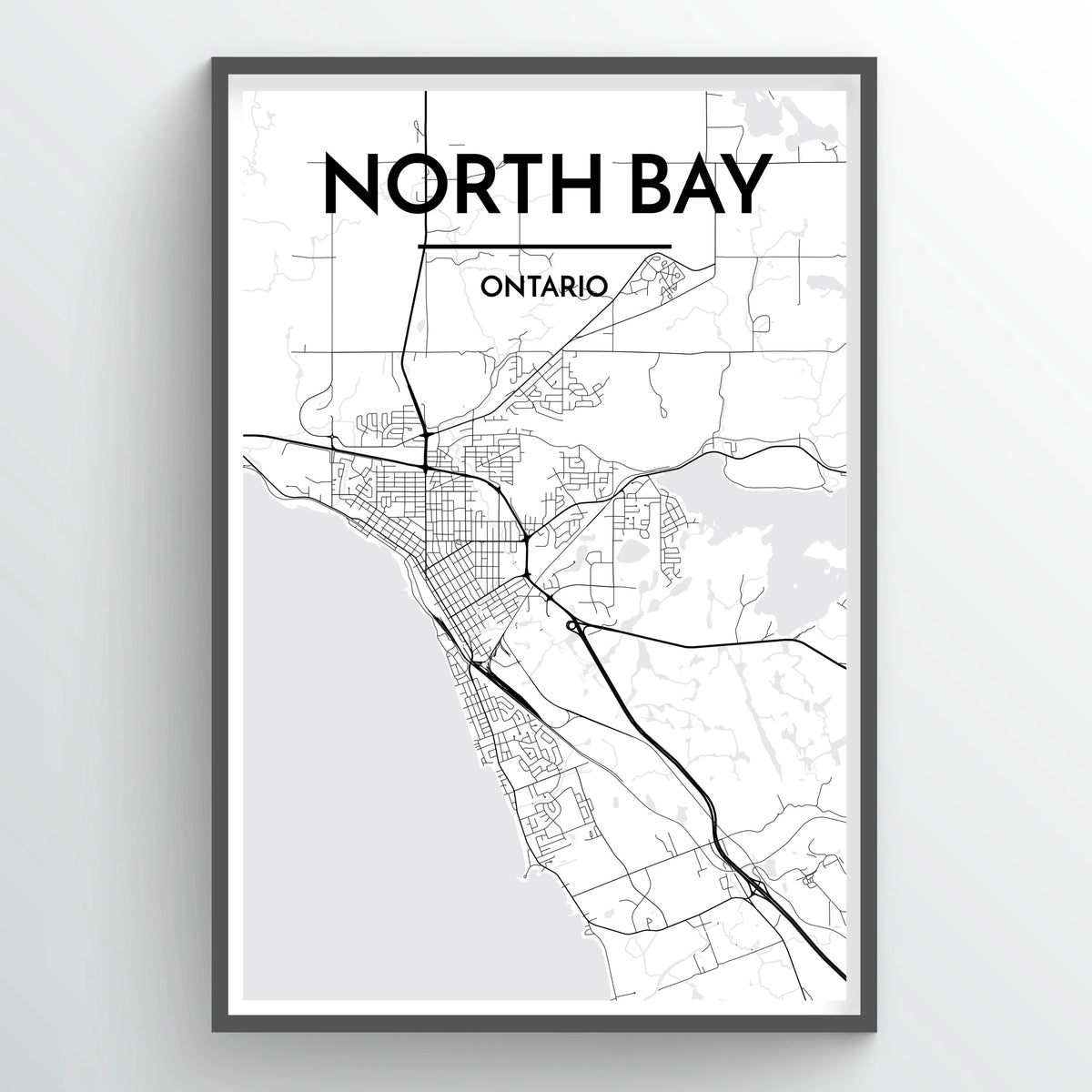 North Bay City Map Print