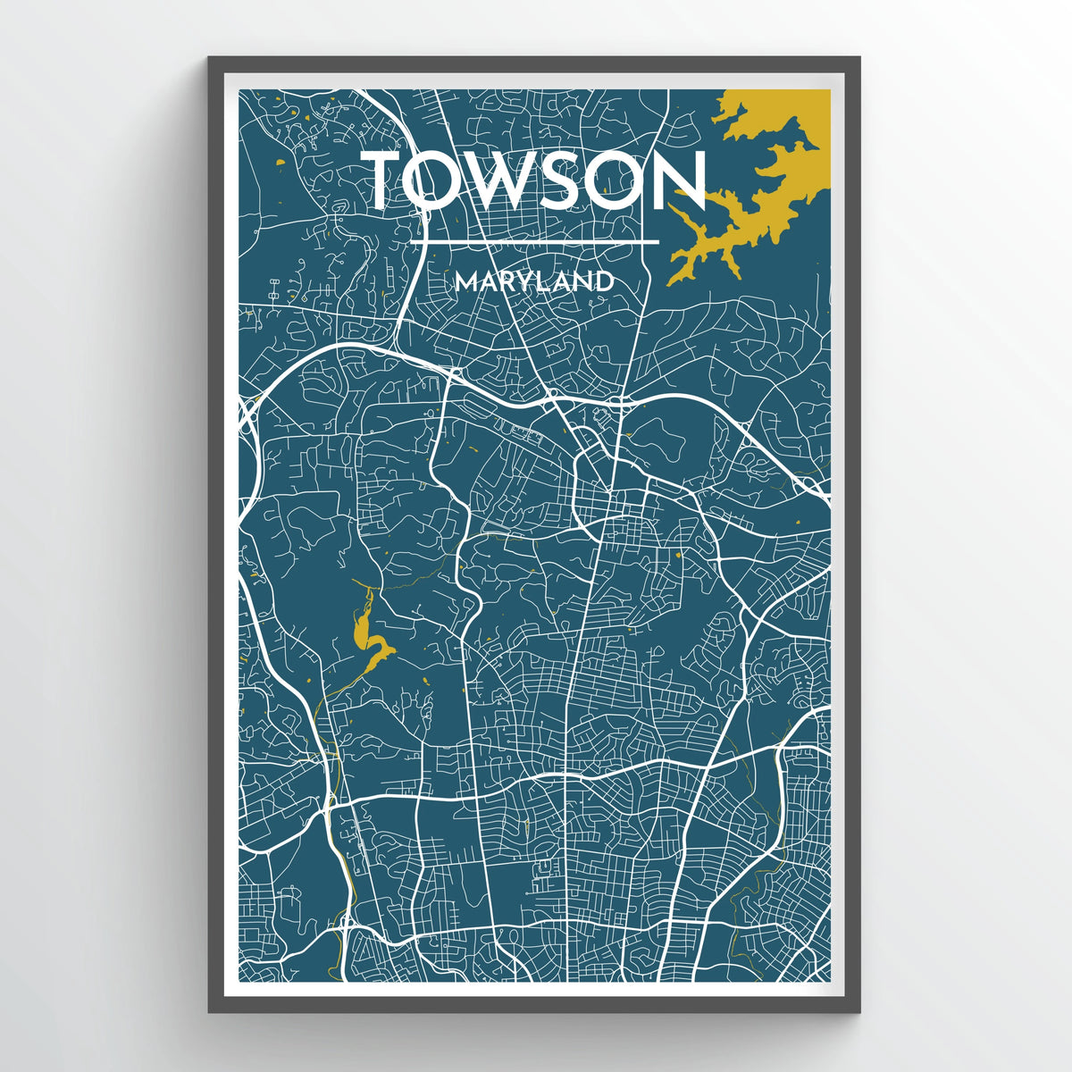 Townson City Map Print