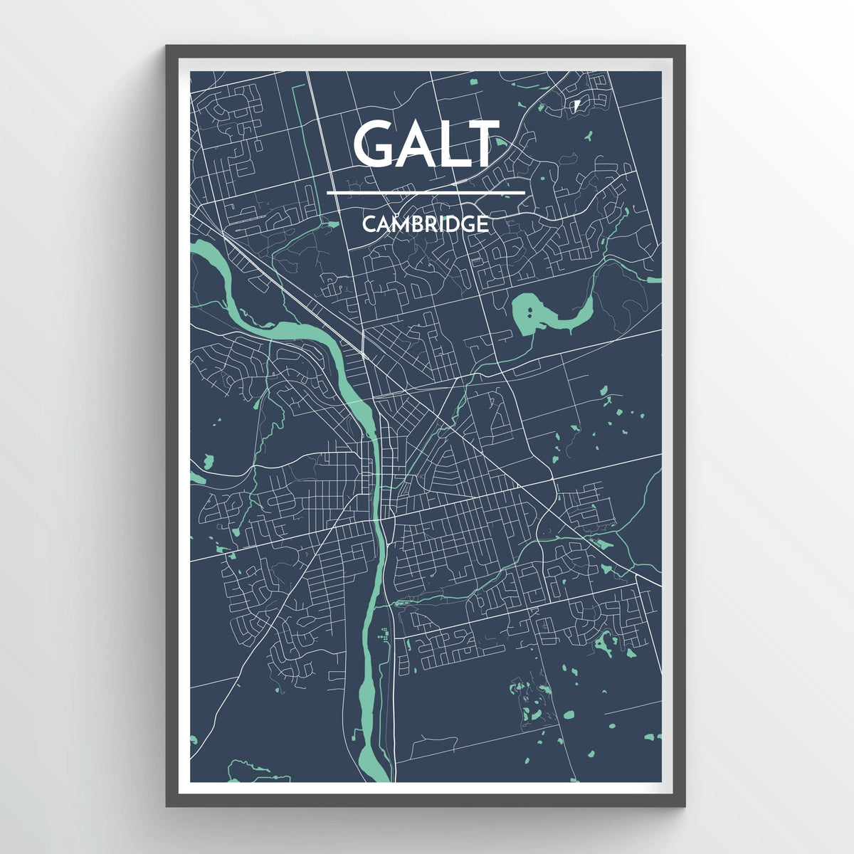 Galt City Map Print