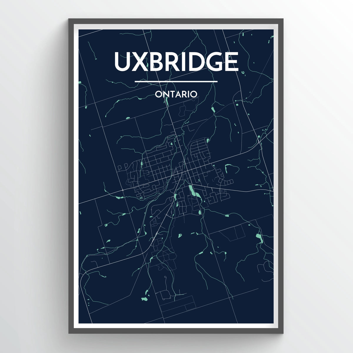 Uxbridge City Map Print