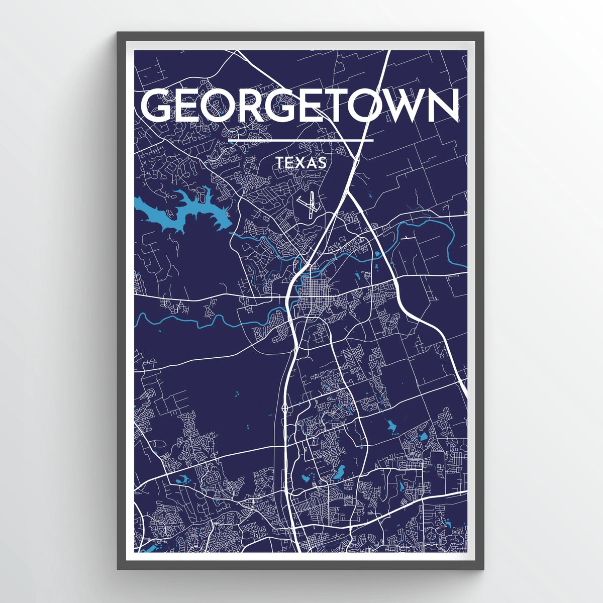 Georgetown City Map Print