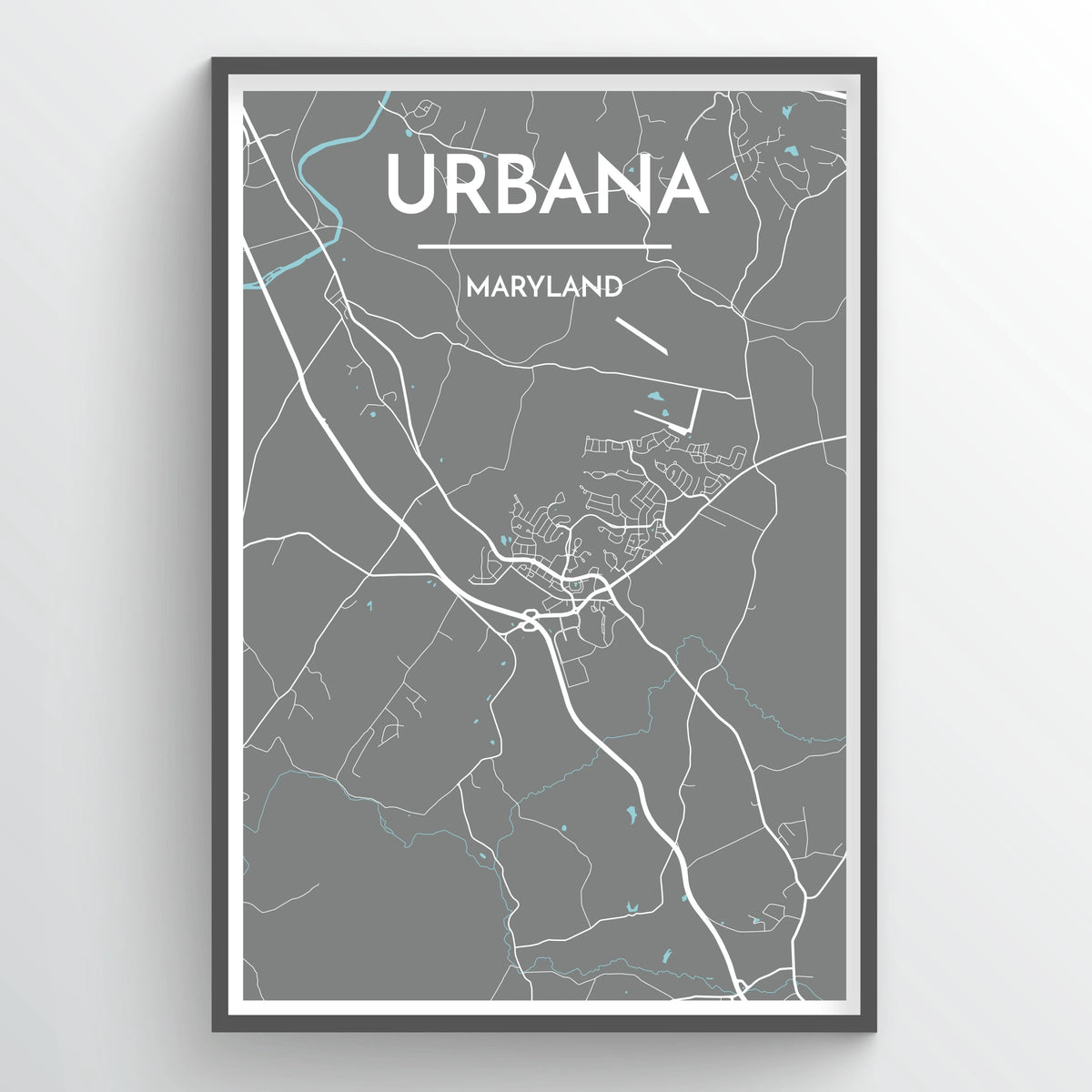 Urbana City Map Print