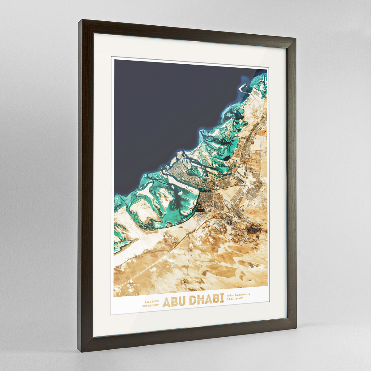 Abu Dhabi Earth Photography Art Print - Framed