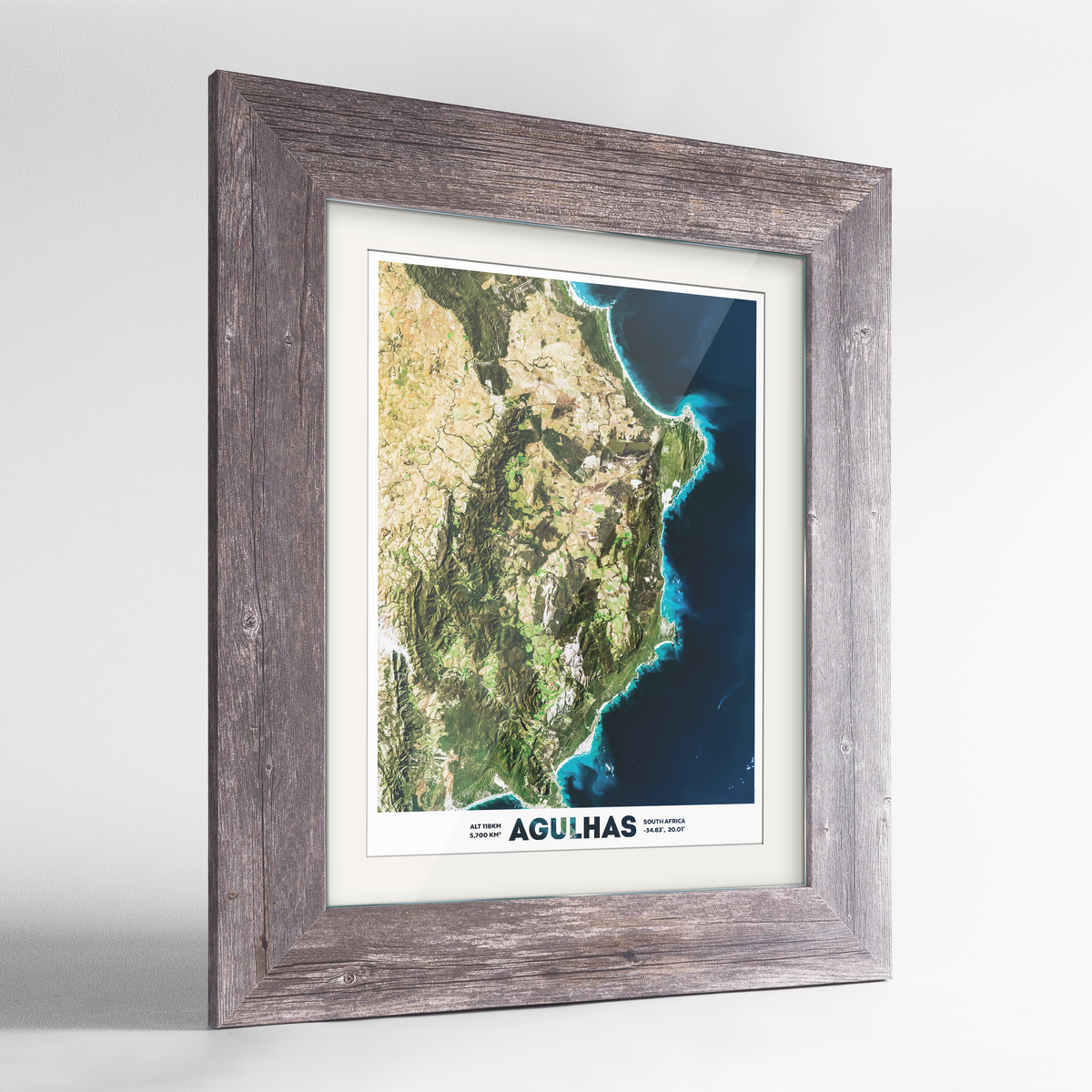 Agulhas Earth Photography Art Print - Framed