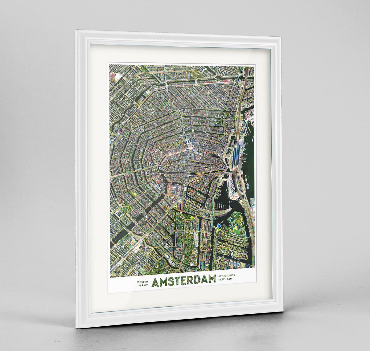 Amsterdam Earth Photography Art Print - Framed