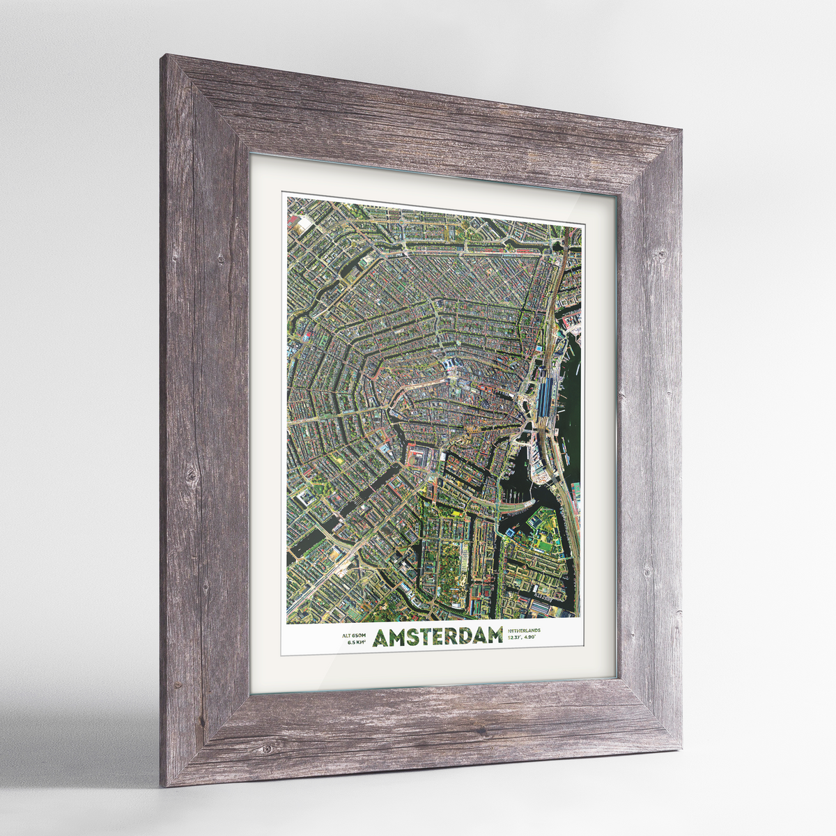 Amsterdam Earth Photography Art Print - Framed