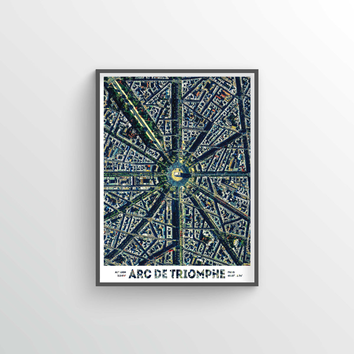 Arc de Triomphe Earth Photography - Art Print