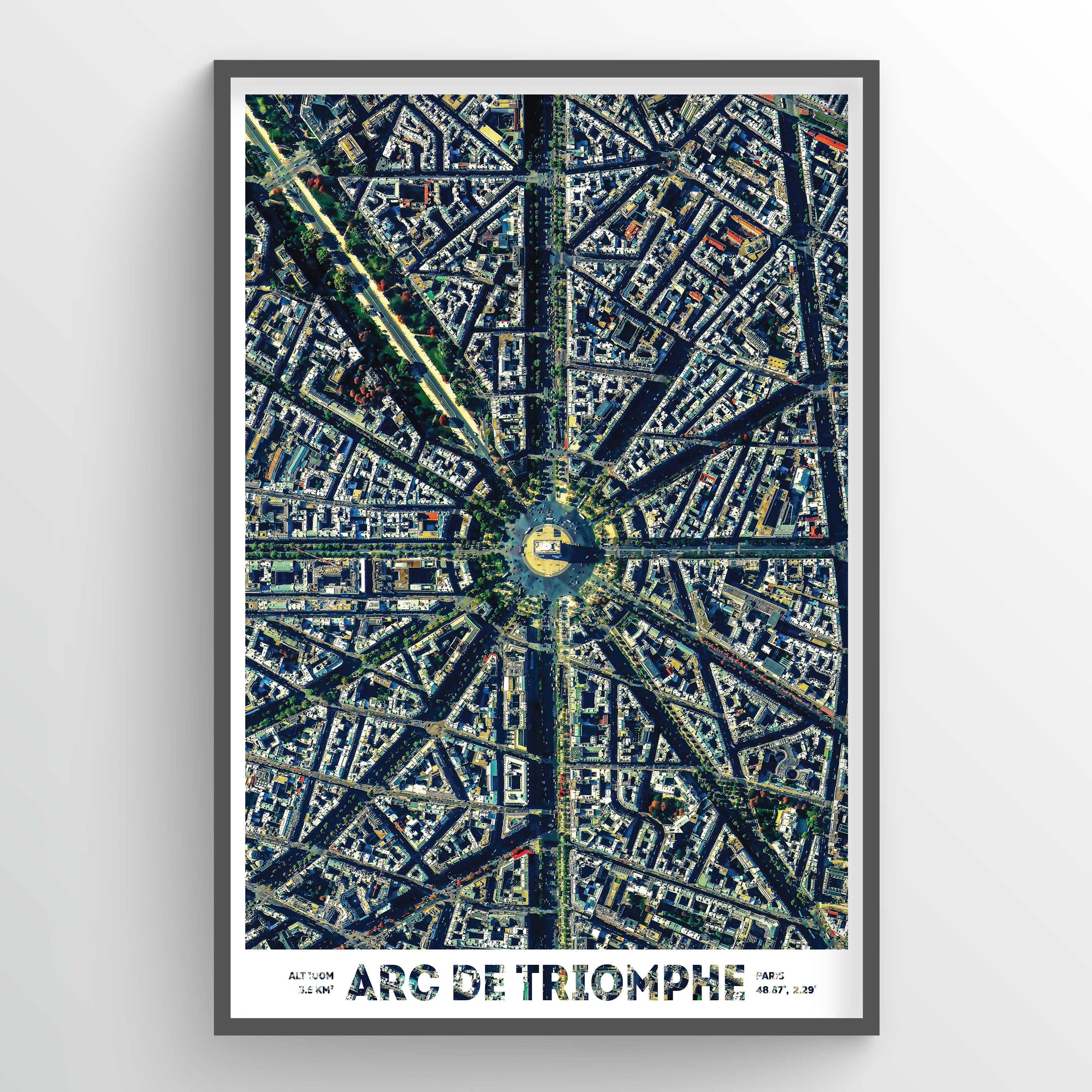 Arc de Triomphe Earth Photography - Art Print - Point Two Design