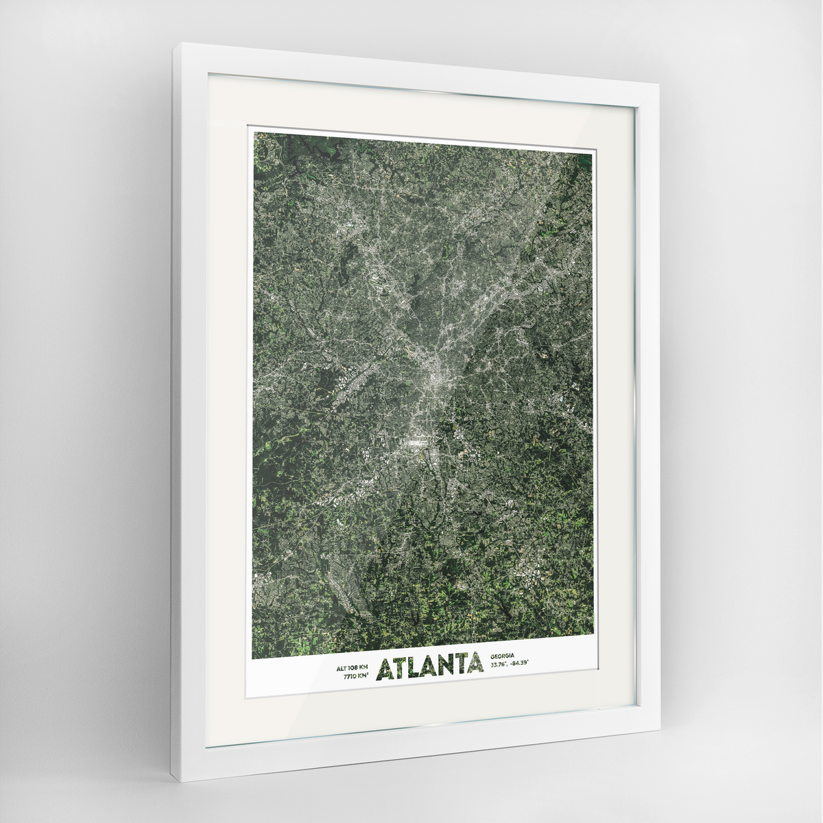 Atlanta Earth Photography Art Print - Framed