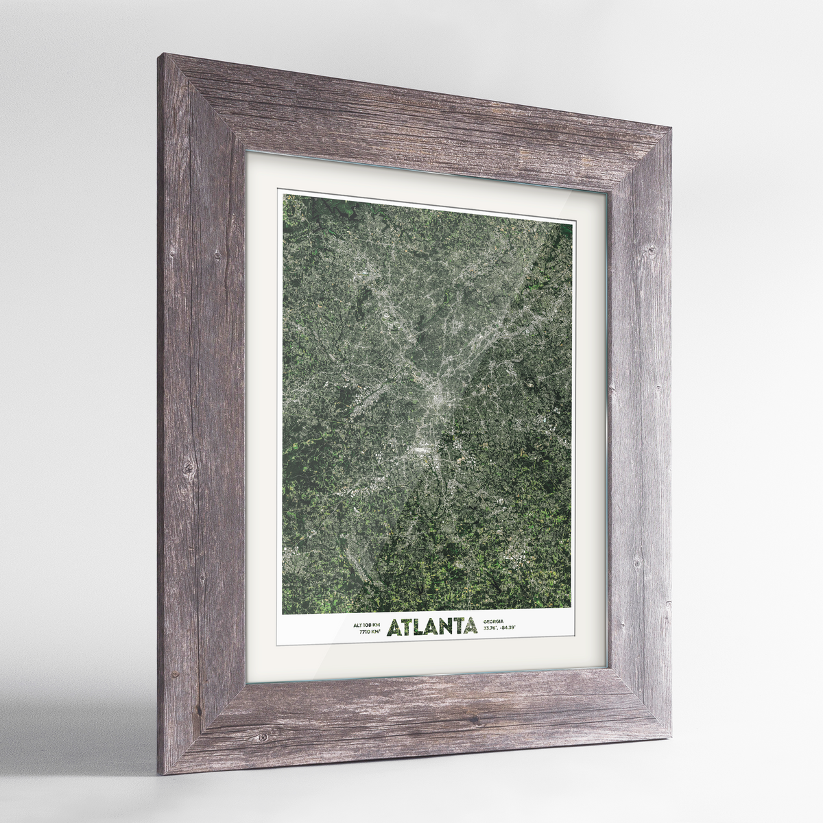 Atlanta Earth Photography Art Print - Framed
