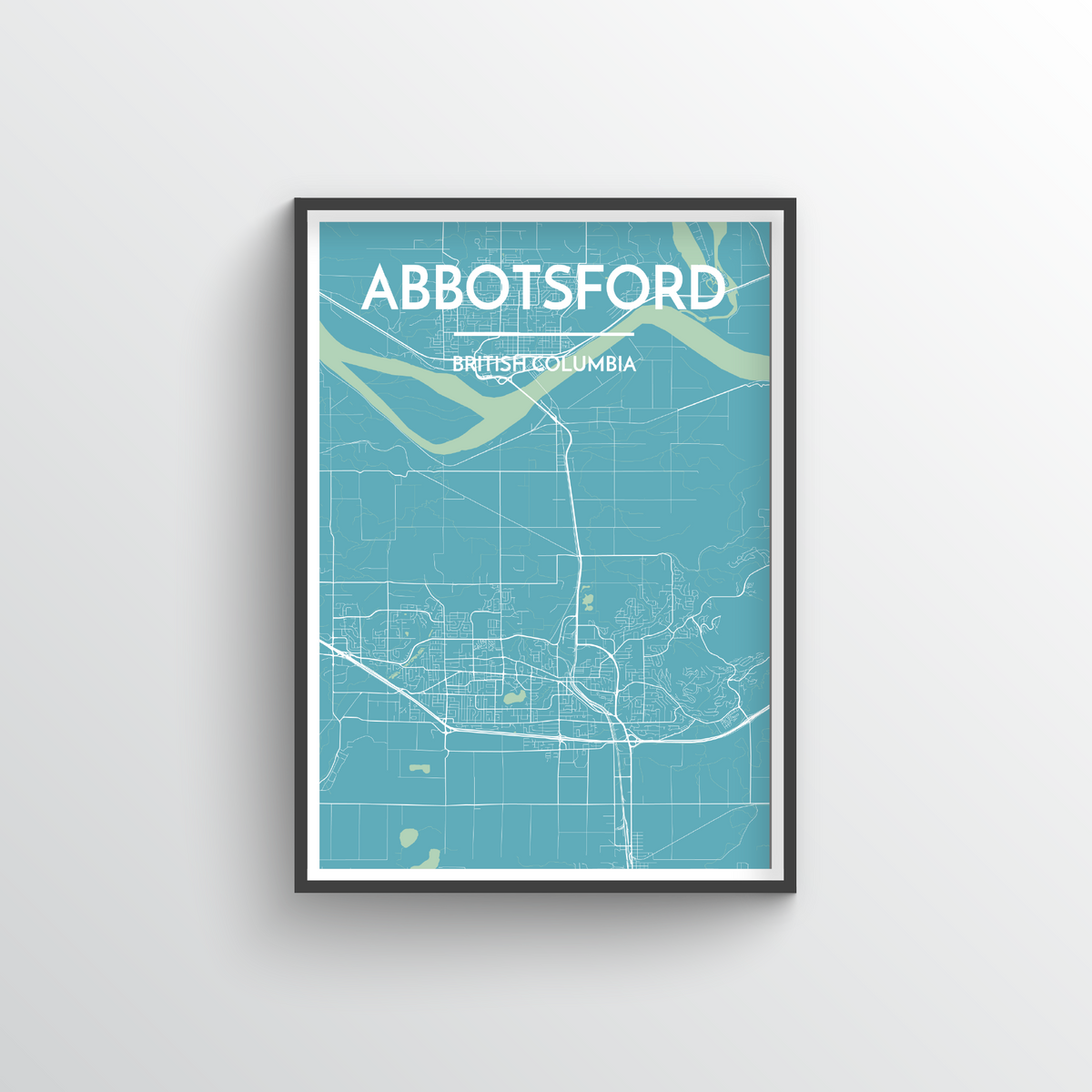 Abbotsford Map Art Print - Point Two Design
