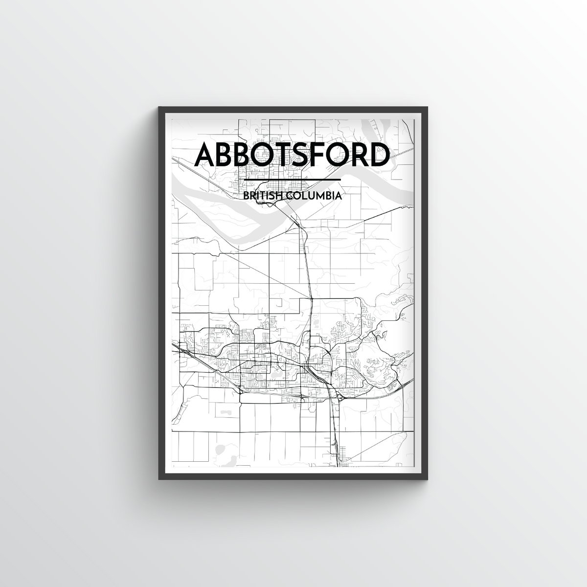 Abbotsford Map Art Print - Point Two Design