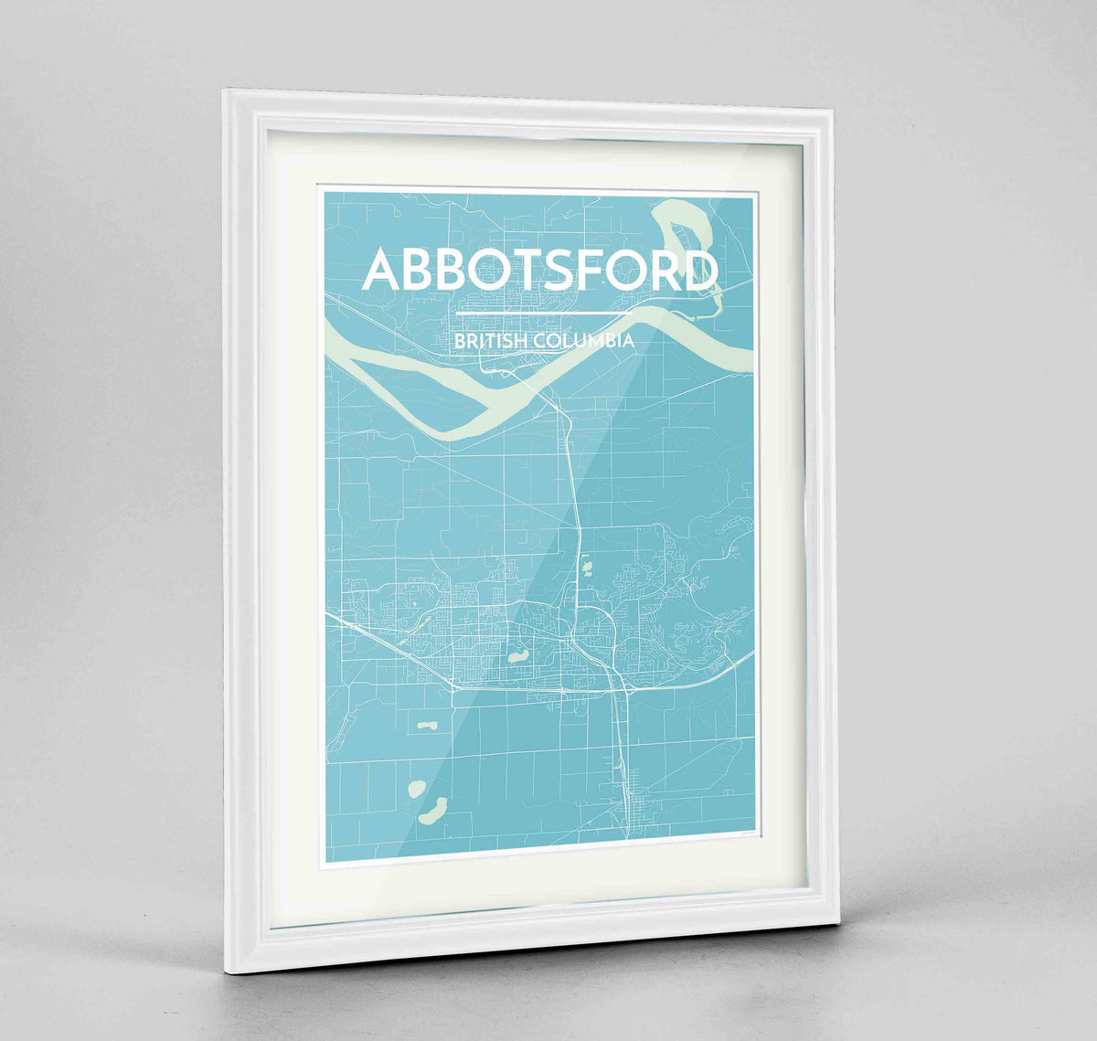 Abbotsford Map Art Print - Framed