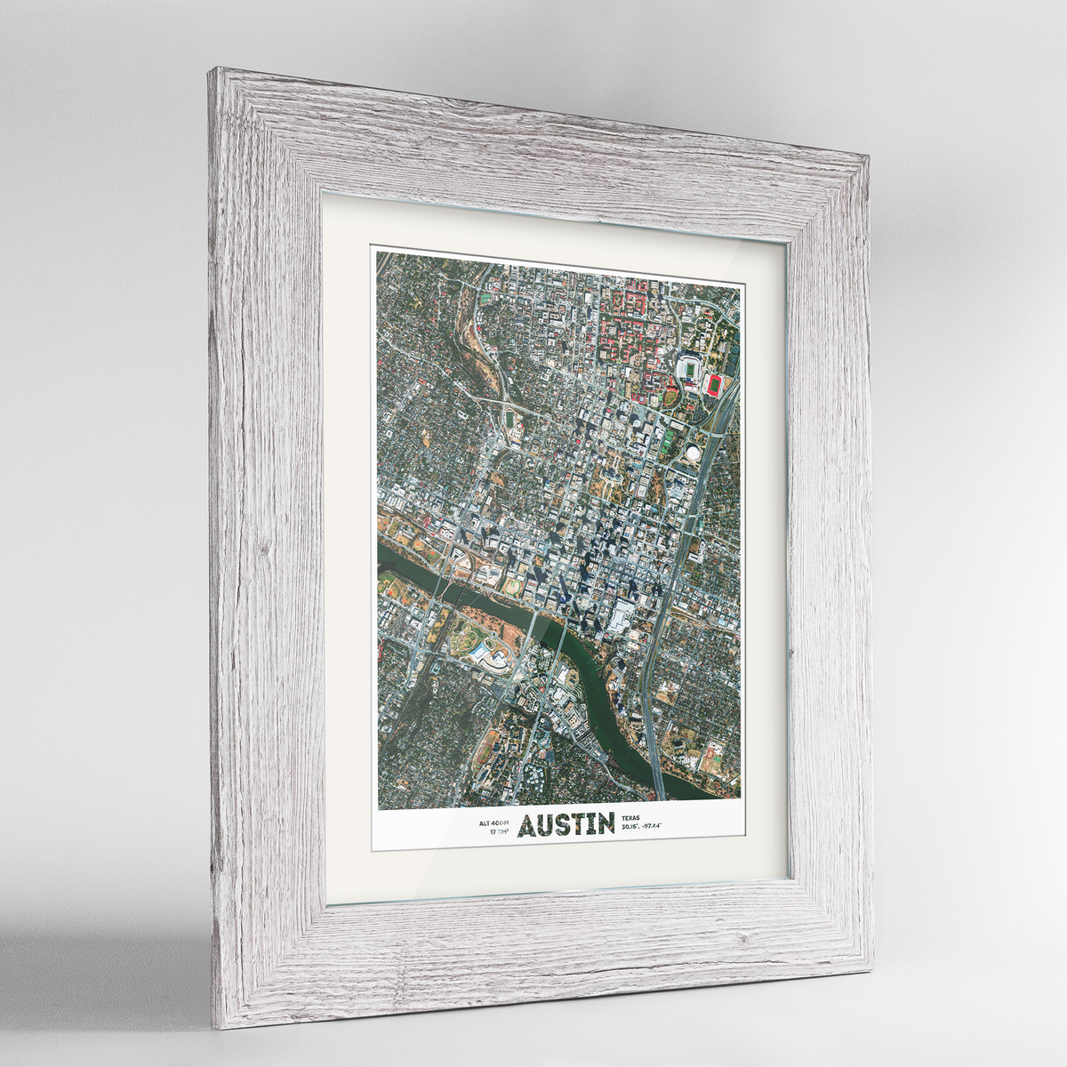 Austin Earth Photography Art Print - Framed